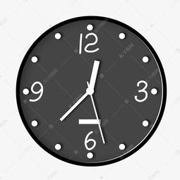 創意黑色鐘表插畫 免費下載高清PSD素材，源自千庫網圖片編號11833160